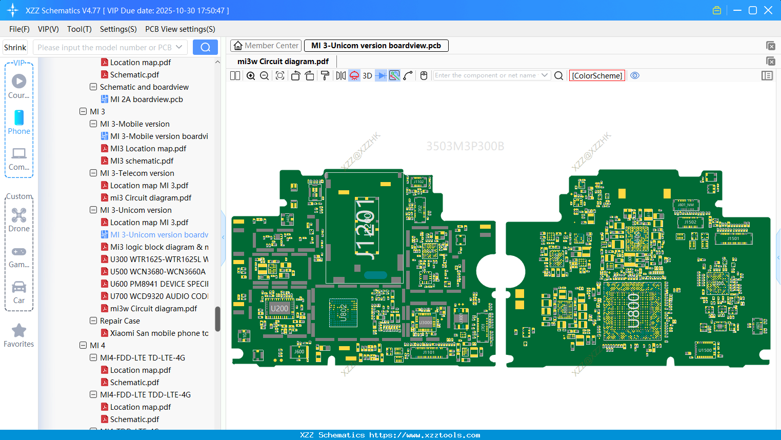 Xiaomi MI 3-Unicom Version Boardview